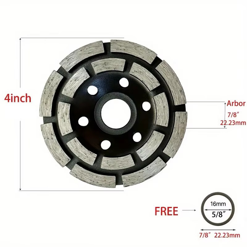 Diamant-Schleifscheibe Schüsselbecher-Trennscheibe für Marmor Beton Granit und Stein Durchmesser: 100 mm bis 125 mm - Bild 3