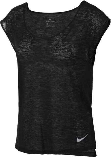 Nike Lauf-Freizeit-Kurzarm-T-Shirt, Damen, Schwarz, L - Bild 1