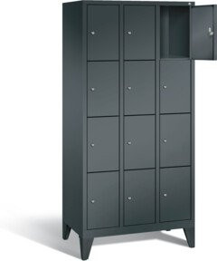 C+P Garderobenschrank Classic in Anthrazitgrau mit Schloss, H x B x T: 185 x 90 x 50 cm - Bild 1