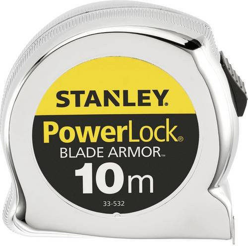 Stanley Micro Powerlock Bandmaß Gelb, Länge: 10 m, Breite: 25 mm - Bild 1