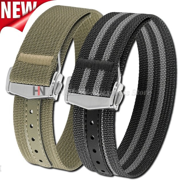 SAYKO Uhrenarmband Nylon, Textil/NATO, Edelstahl, Unisex - Bild 1