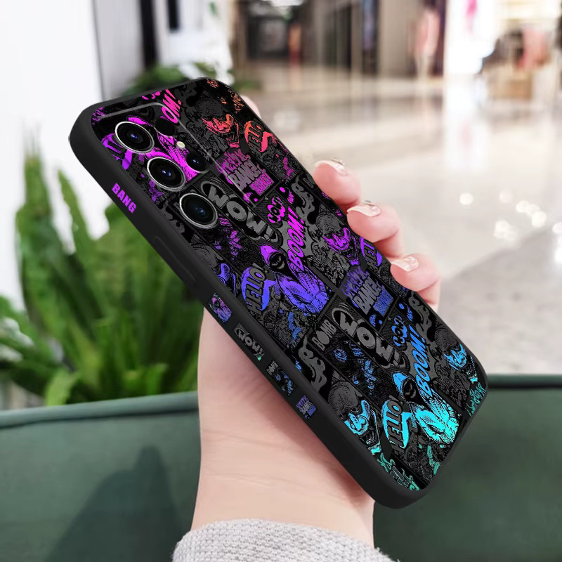 Blackface Clown Handyhülle für Samsung Galaxy S25 S24 S23 S22 S21 S20 S10 S10E Ultra Plus FE Note 20 Ultra Plus Cover in Weiß und Multicolour - Bild 3