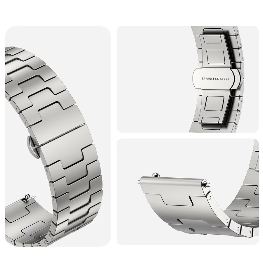 Geekthink Uhrenarmband Titan, Silber, 22 mm, Unisex - Bild 2