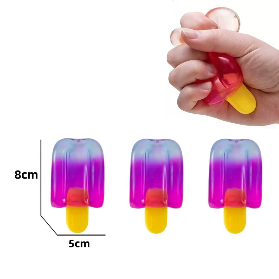 soulbao Gradient Liquid Filled Popsicle Squishy Toy, Stress Relief Hand Squeeze Gadget, Desktop Ornament - Bild 5