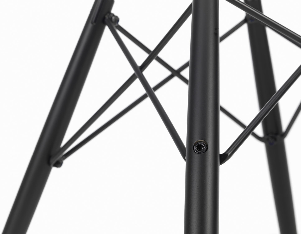 Vitra DSW Eames Plastic Side Chair in Blau aus Kunststoff und Holz mit mattem Finish - Bild 3