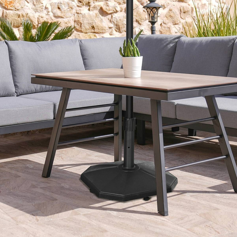 Outsunny Sonnenschirmständer aus Zement und Polyethylen in Schwarz, Gewicht: 22 kg, B/T/H: 46 x 46 x 39 cm - Bild 3