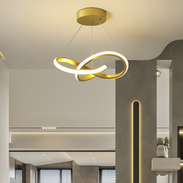 DARHYN Nordic LED Pendelleuchte in Gold/Messing für Wohnzimmer, Schlafzimmer und Esszimmer - Bild 1
