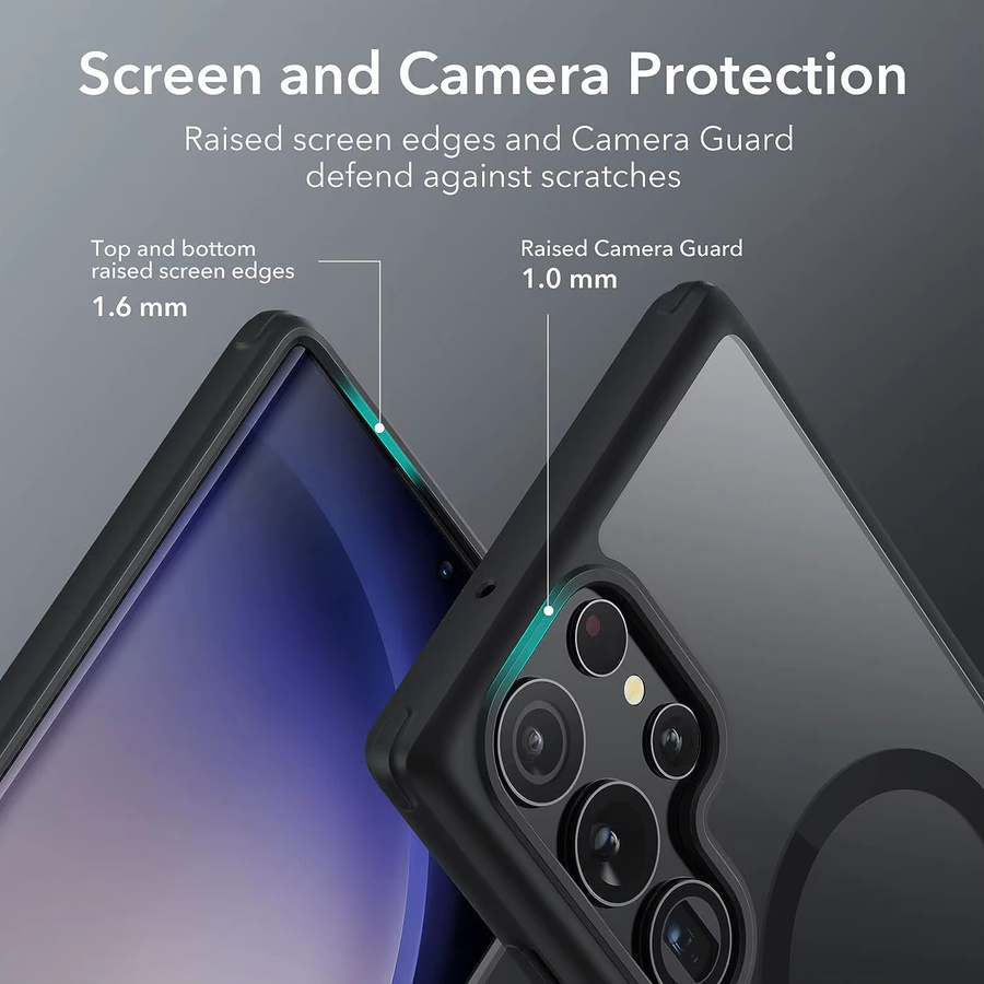Magnetische Hybrid Handyhülle für Samsung Galaxy S24 S23 Ultra Plus 22 in Schwarz und Transparent - Bild 5