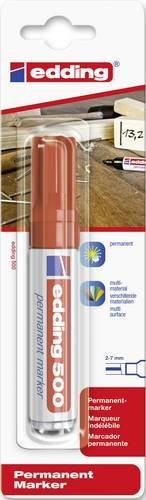 Edding 500 Permanentmarker mit Keilspitze in Rot - Bild 1
