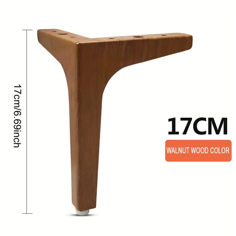 HACTIVOL Möbelbeine aus Holz im Mid-Century Design, Farbe Walnuss/Braun, Höhe: 17,0 cm - Bild 3