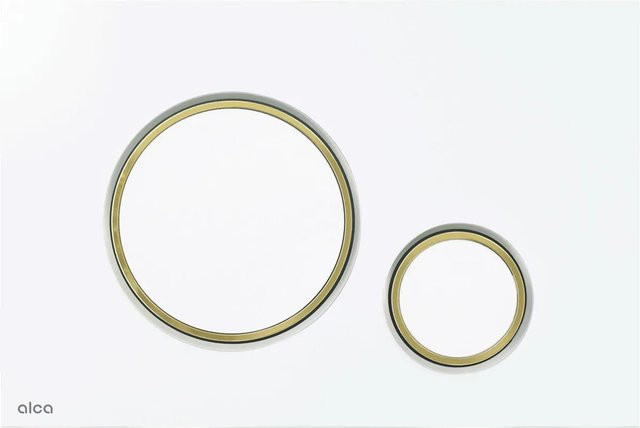 Alcadrain WC-Betätigungsplatte M775 Dual Flush in Weiß-Glanz und Gold-Glanz - Bild 1