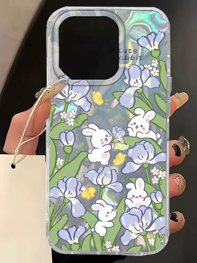 FunYudas Handyhülle mit Lila Blume und Kaninchen Motiv für Honor 400 200 90 Smart Pro Magic7 6 5 70 Lite X9a X9c X9b X8a X8b X8c X6c X7b 5G - Bild 3