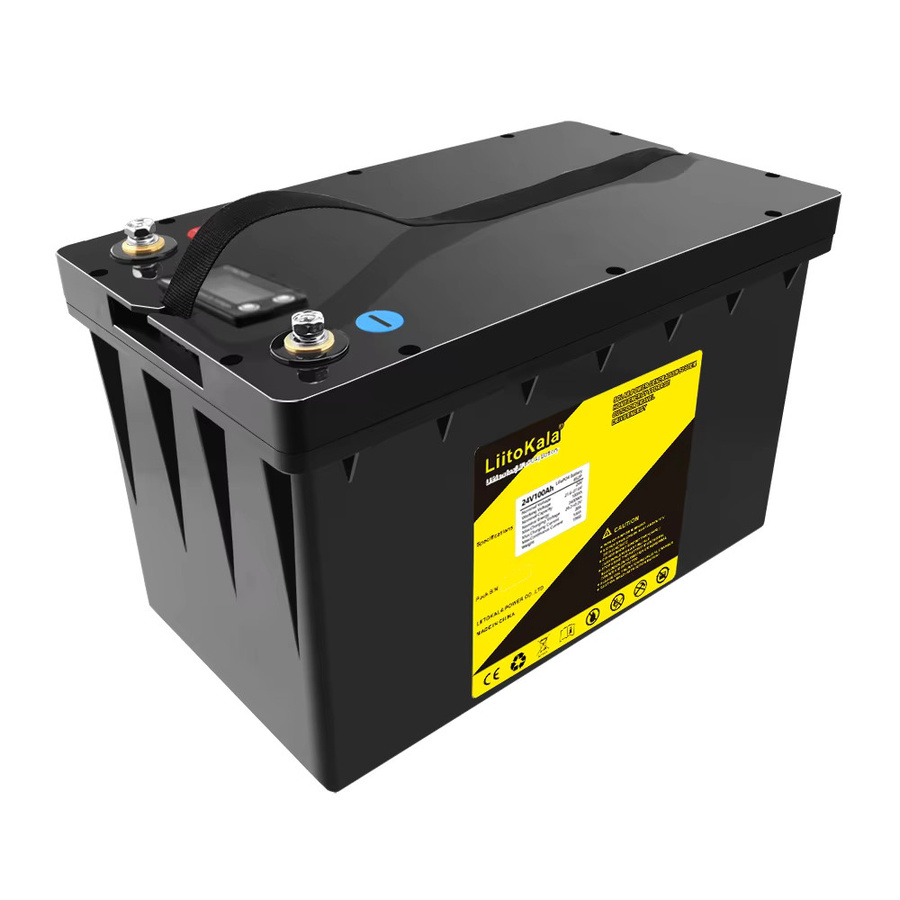 LiitoKala 24V 100Ah LiFePO4 Batterie in Schwarz für Solar-Systeme, Golfwagen und Bootsmotoren - Bild 4