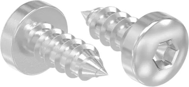 FeNau Linsen-Blechschraube aus Edelstahl in Silber, Innensechskant, ISO 14585, Durchmesser: 3,5 mm, Länge: 9,5 mm - Bild 1