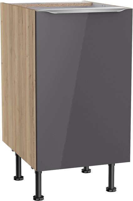 Optifit Küchen-Unterschrank Linus984 in Anthrazit-Wildeiche, B/T/H: 45 x 58,4 x 87 cm - Bild 1