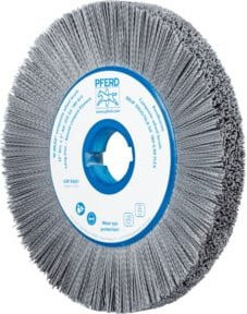 PFERD TOOLS COMPOSITE FLEX Rundbürste RBUP in Grau mit SiC-Filament Ø 0,90 mm und Korn 180, Durchmesser: 300 mm, Breite: 25 mm, Höhe: 50,8 mm - Bild 1