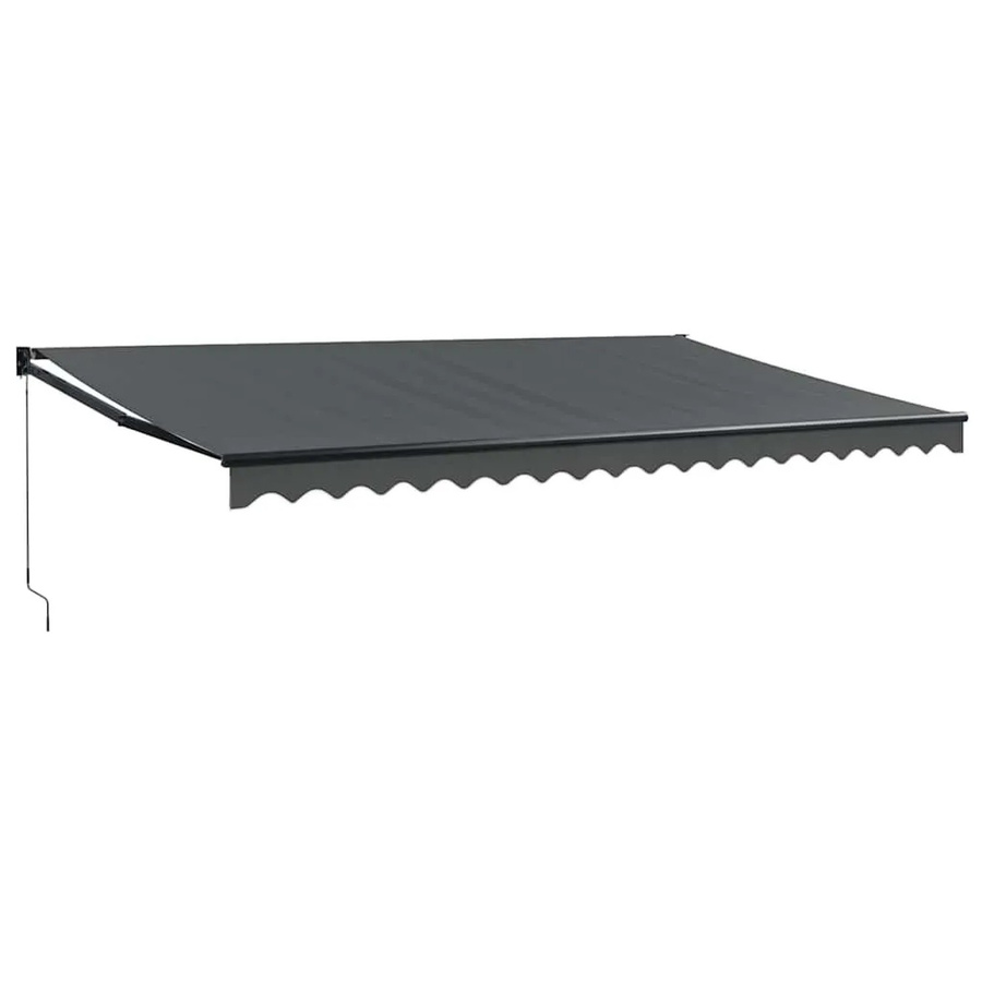 vidaXL Einziehbare Markise aus Aluminium und Polyester in Anthrazit, B: 5 m, T: 3 m - Bild 2