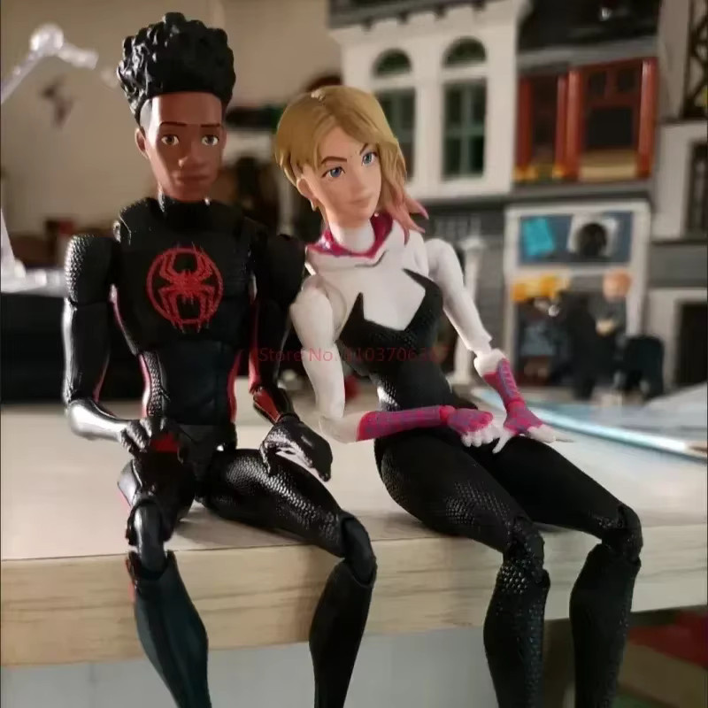 Bandai Spider-man Shf Figuarts Miles Morales Gwen Actionfiguren PVC Modell - Bild 3