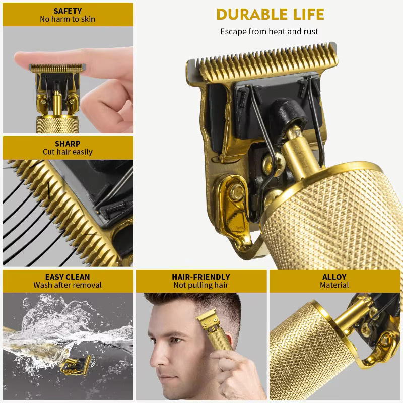 XMSJ Elektrischer Haarschneider, Barber-Trimmer für Herren, USB kabellos - Bild 2