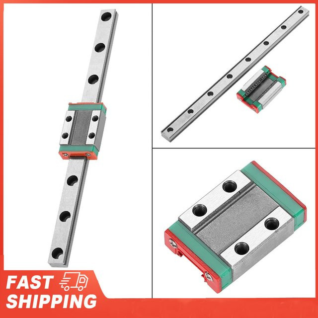 LML9B Miniatur-Linearschiene mit Gleitblock und Schienenwagen in Silber, Breite: 9 mm - Bild 1