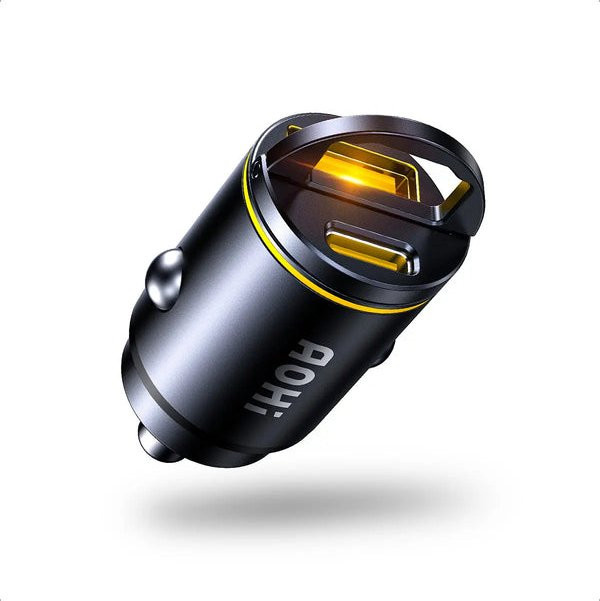 AOHI SUPERAUTO PD 45W Schnellladegerät für das Auto mit USB-C und USB-A in Schwarz - Bild 1