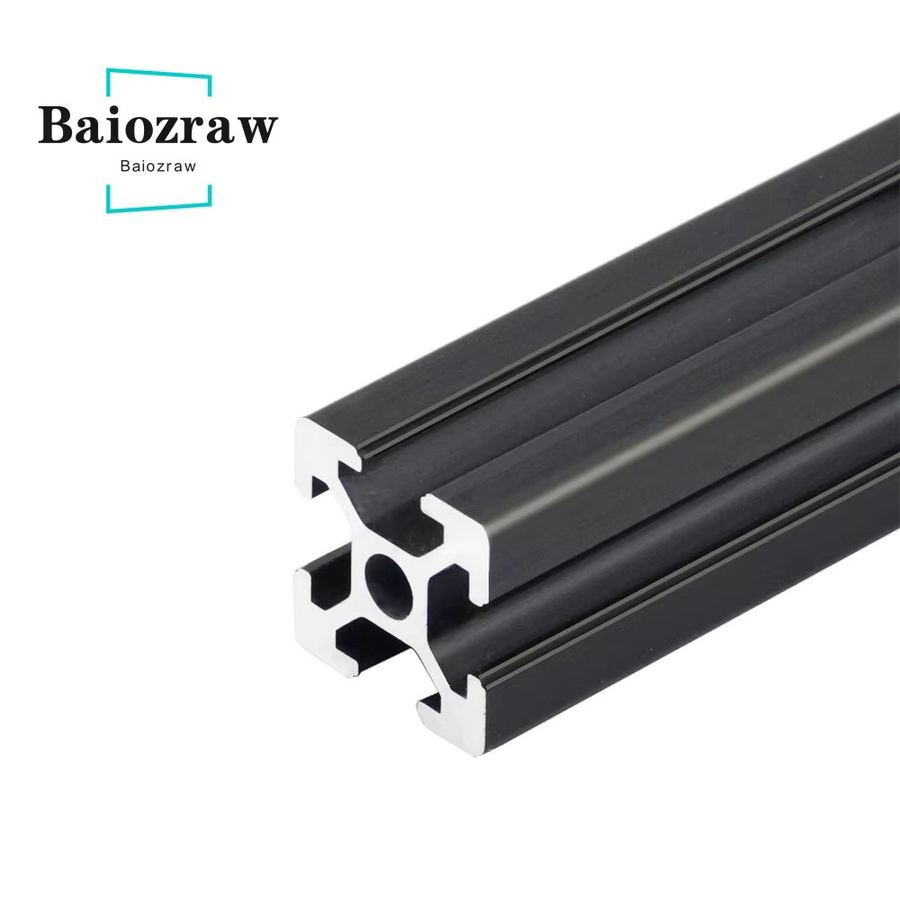 Baiozraw V-Slot Aluminium Profil Extrusion für 3D Drucker und CNC Gravur Maschinen, Schwarz, Länge: 100-800 mm - Bild 2