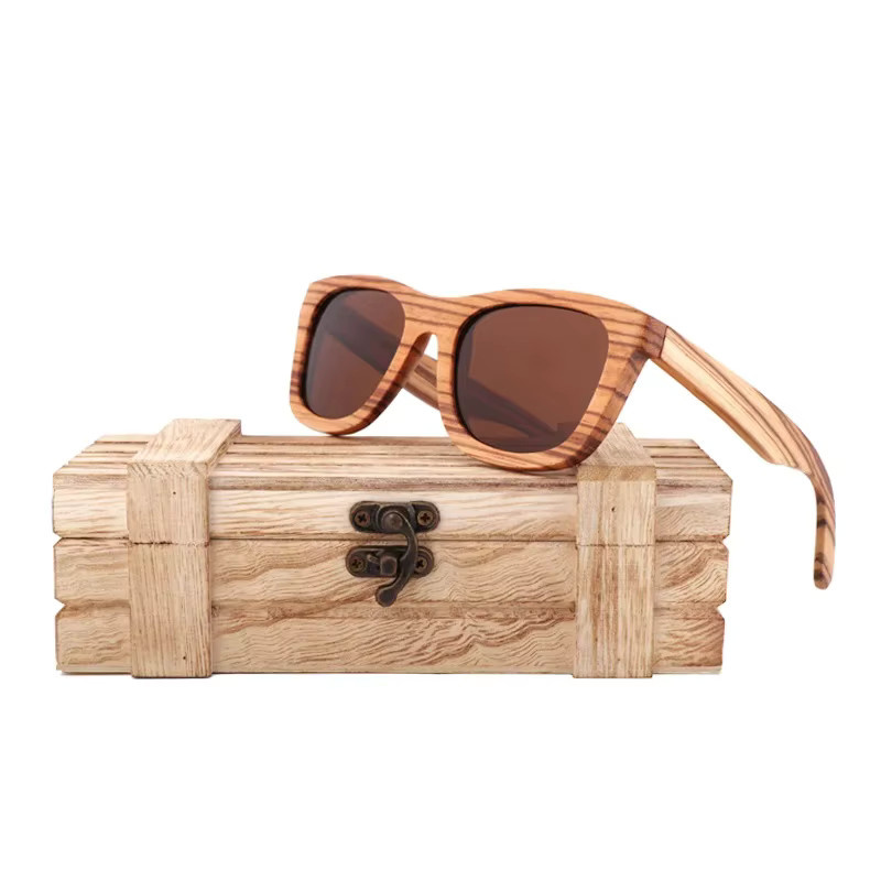 EINE SWALLOW Sonnenbrille, Herren, Vollrand, Square, Holz, Braun, polarisiert - Bild 1