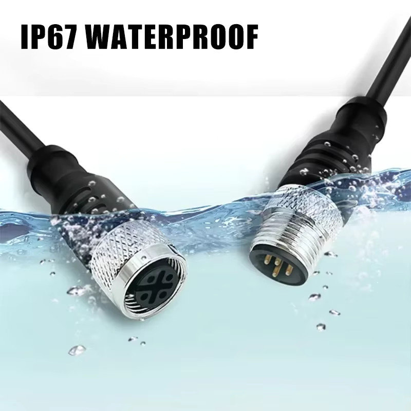 DIVEDEER M8 Aviation Connector A Typ mit 3Pin und 4Pin Sensor Kabel in Schwarz, IP67 Wasserdicht mit Ellenbogen Verbindung - Bild 4