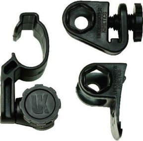 UK Helmhalterung Universal aus Kunststoff, 3-teilig, Schwarz - Bild 1
