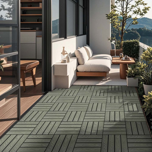 Home Deluxe WPC-Klickfliesen Bavaro Premium in Braun, B/T/H: 30 x 30 x 2,2 cm - Bild 2