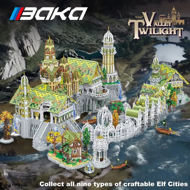 AMAZINGBLOKS Bausteine Set Europäische Elf Stadt Riesen Palast Modell aus Kunststoff, Mehrfarbig - Bild 1