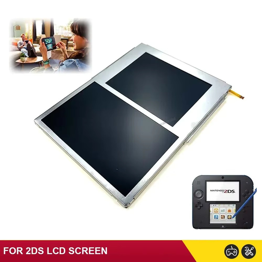 Original MBChips MC Top und Bottom LCD Display Ersatz für Nintendo 2DS und 2DS XL Gaming Konsole in Schwarz - Bild 3
