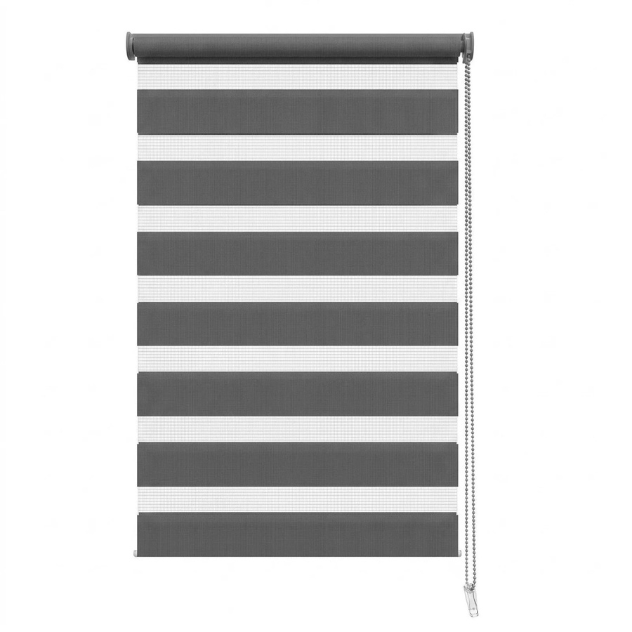 Salcar Doppelrollo Duo Rollo Klemmfix in Grau mit Seitenzug, B: 85 cm, H: 150 cm - Bild 2