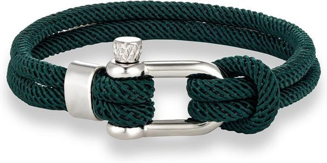 Armband Edelstahl, dunkelgrün, 21 cm, Unisex - Bild 1