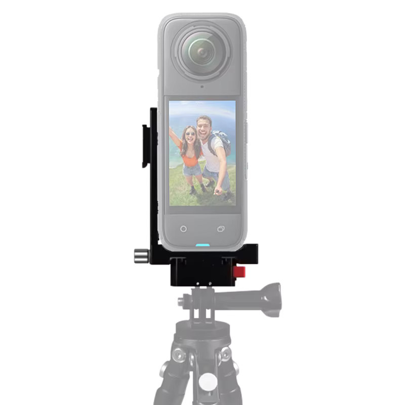 Insta360 Quick Release L Halterung mit Kaltschuh-Adapter für Insta360 X4 X3 X2 Action Kamera in Schwarz - Bild 4