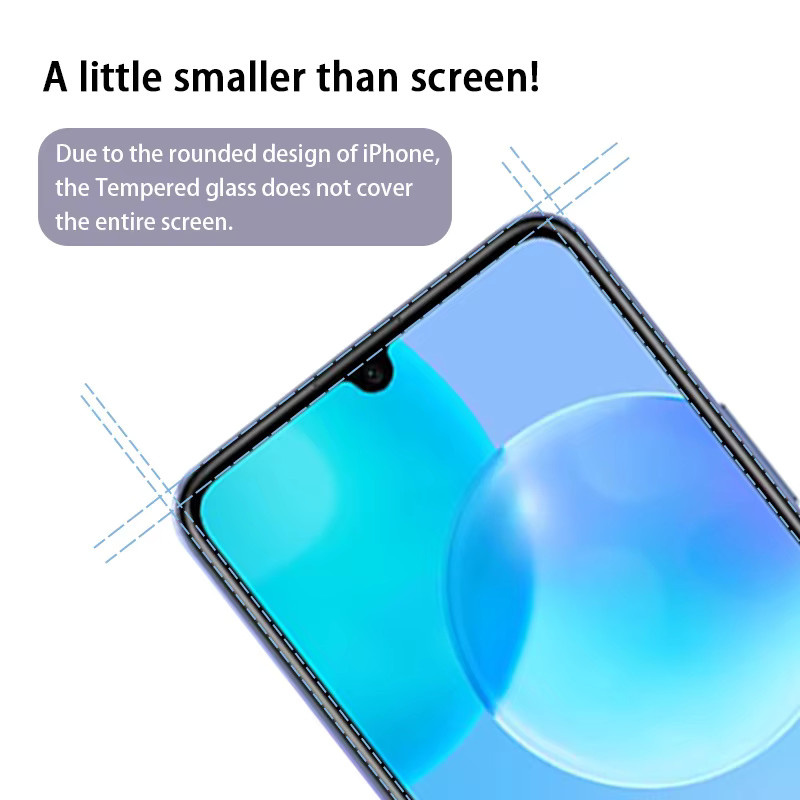 3er-Set gehärtetes Glas Display Schutzfolie für Huawei Y7 2019 Y6 Y5 Y9 Y6P Y5P Y6S Y8P Y9S P30 Lite P20 P40 Pro in Transparent - Bild 2