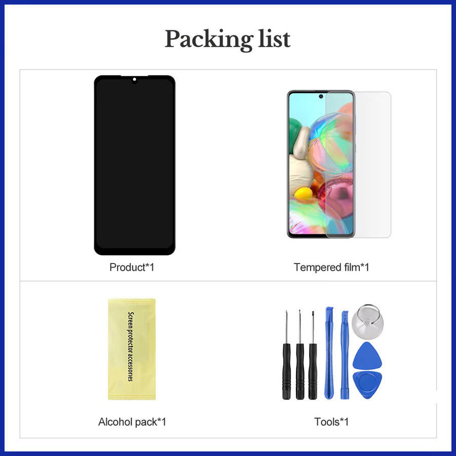 Samsung AMOLED Display mit Rahmen für Samsung Galaxy A22 4G (A225F/DS) in Schwarz - Bild 4