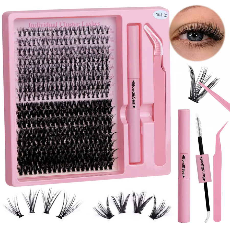 GIOIO DIY-Wimpernverlängerungsset, Cluster segmentierte Wimpern, Black, Unisex - Bild 3