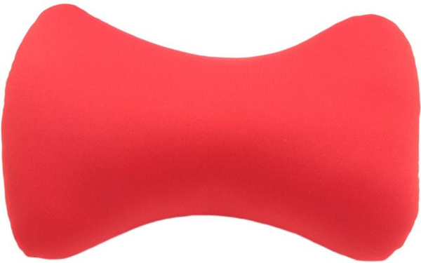 Rotes Mini-Nackenstützkissen mit Mikroperlen als Kissenrolle für Sofa, Büro oder Reisen