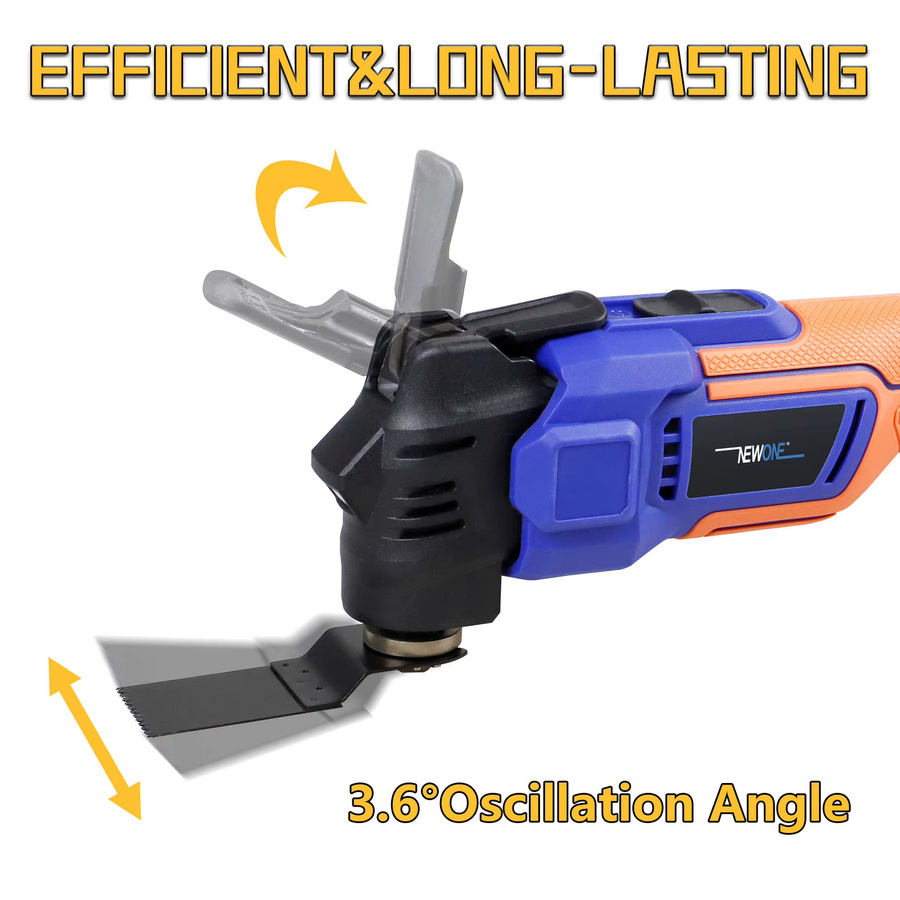 NEWONE 18V Bürstenloses Multifunktionswerkzeug mit Schnellspanner, kompatibel mit Makita LXT Akkus, Blau - Bild 2
