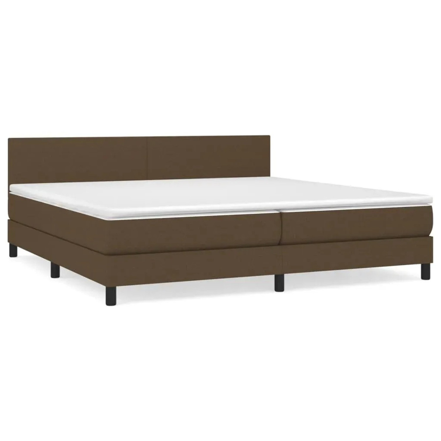 vidaXL Boxspringbett mit Matratze Hybrid-Design Dunkelbraun B/T: 200 x 200 cm - Bild 2