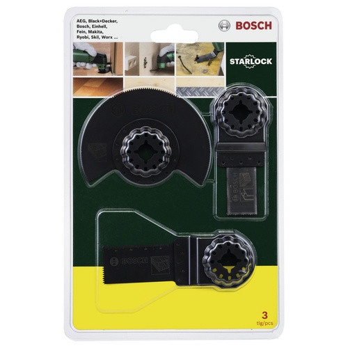 Bosch Starlock Starter-Set Holz für Multifunktionsgeräte, 3-teilig, Schwarz - Bild 3