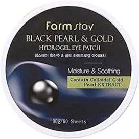 FARM STAY Black Pearl Gold Hydrogel Augenmaske, 90g, mit Perlenextrakt - Bild 1