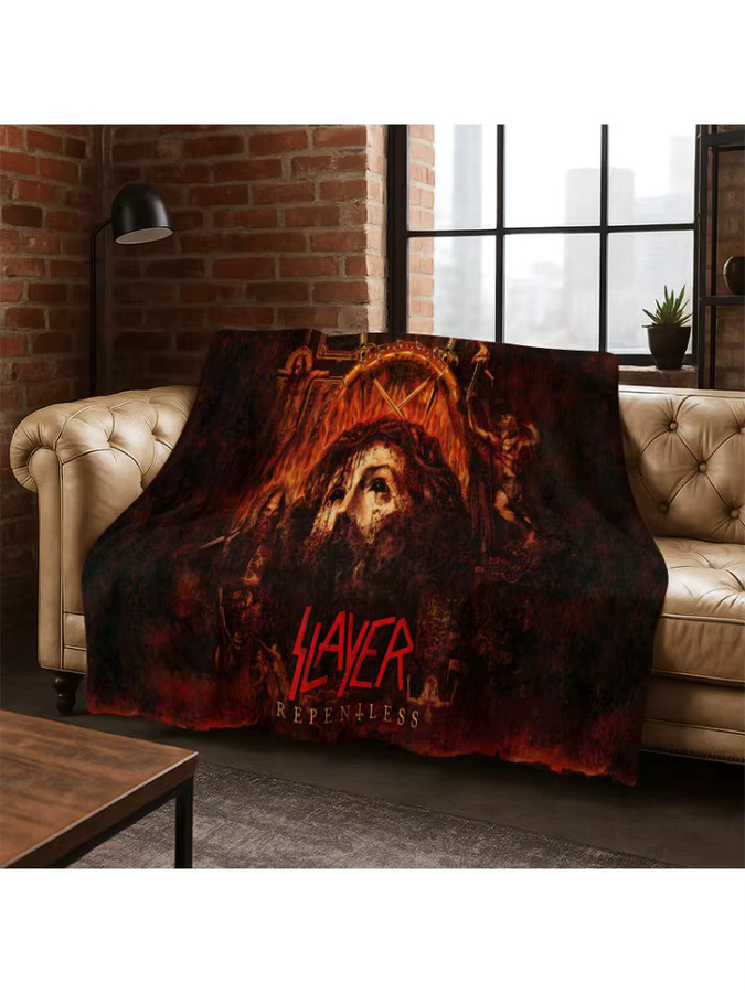 Faviora Slayer Heavy Metal Rock Band Flanelldecke, weiche und warme Überwurfdecke in Multicolour, Unisex - Bild 2