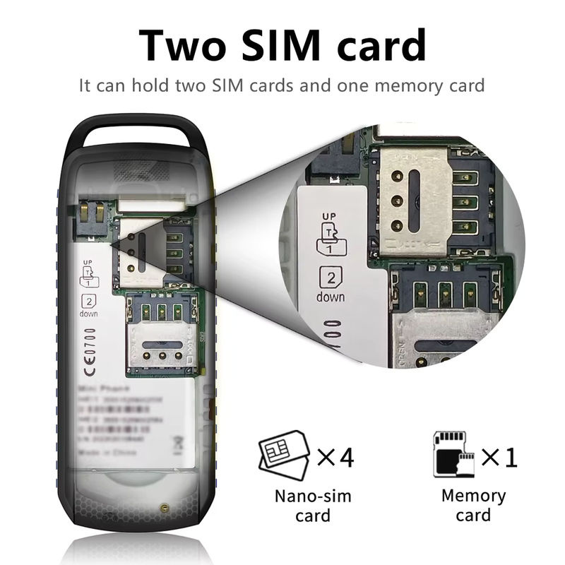 Mini Bluetooth Handy in Grün mit Musiksynchronisation und automatischem Wählmechanismus - Bild 2