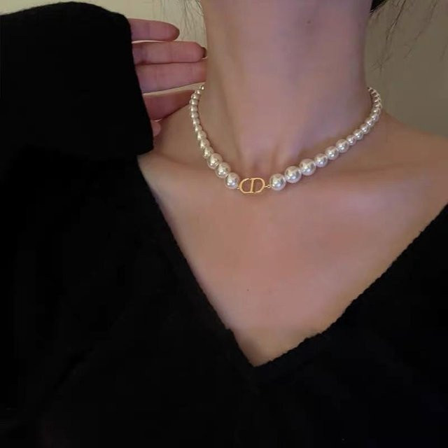 Perlenkette Damen, gray - Bild 1