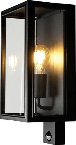 Konstsmide Außenwandleuchte 7362-750 Laterne mit Bewegungsmelder in Schwarz aus Metall und Glas mit E27 Fassung - Bild 1