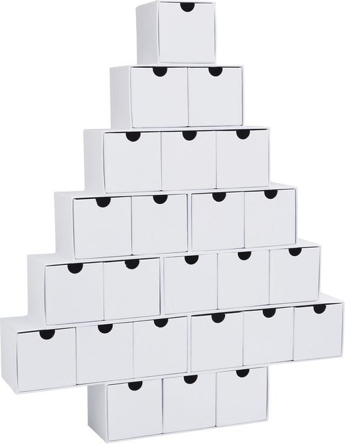 VBS Adventskalender Tannenbaum in Weiß für die Weihnachtszeit - Bild 1