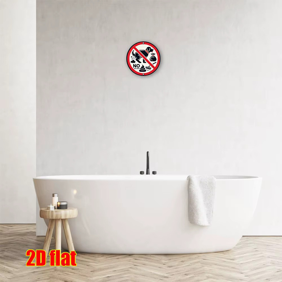 Potdemiel Vintage-Schild No Dog Poop aus Aluminium, rundes Metall-Wandschild, Durchmesser: 19,81 cm - Bild 6