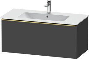 Duravit Waschtischunterschrank D-Neo, grau glänzend, wandhängend, 1 Auszug, Breite: 101 cm, Tiefe: 46,2 cm, Höhe: 44 cm - Bild 1